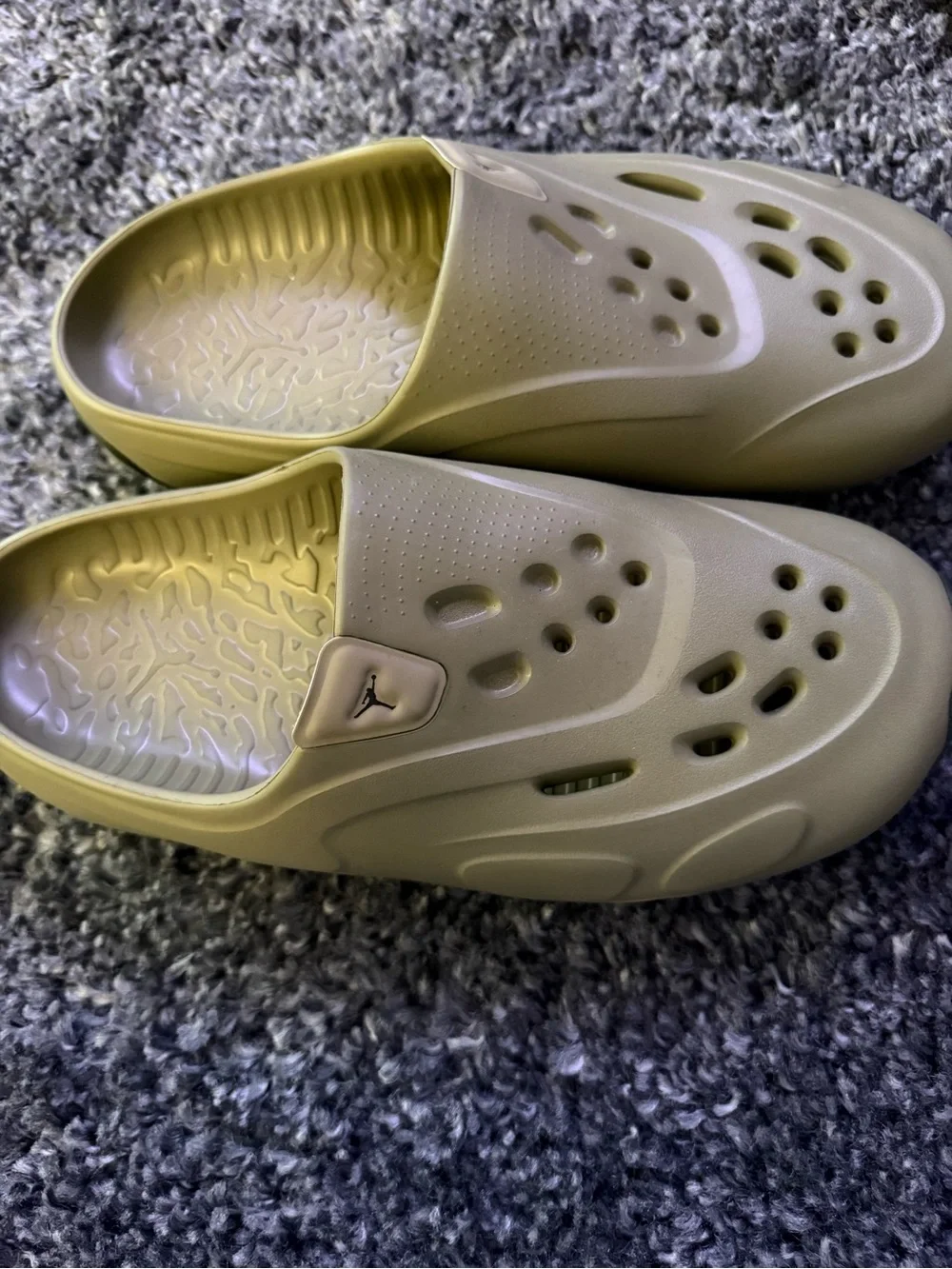 Jordan  Olive Green Foam Clogs